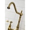Kingston Brass Bridge Kitchen Faucet with Brass Sprayer, Antique Brass KS1273TALBS - alternate 4